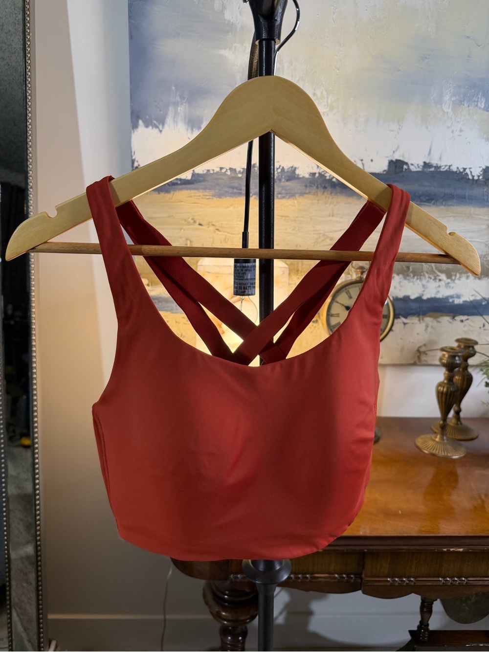 lululemon athletica Rust-Red Strappy Crop Bralette
